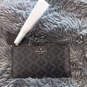 Kate Spade Black Floral Clutch